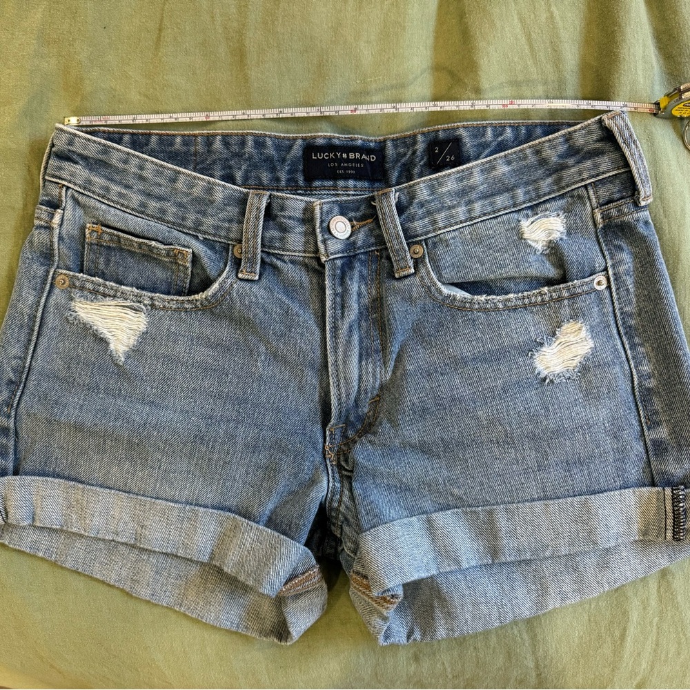 Lucky brand cuffed jean shorts